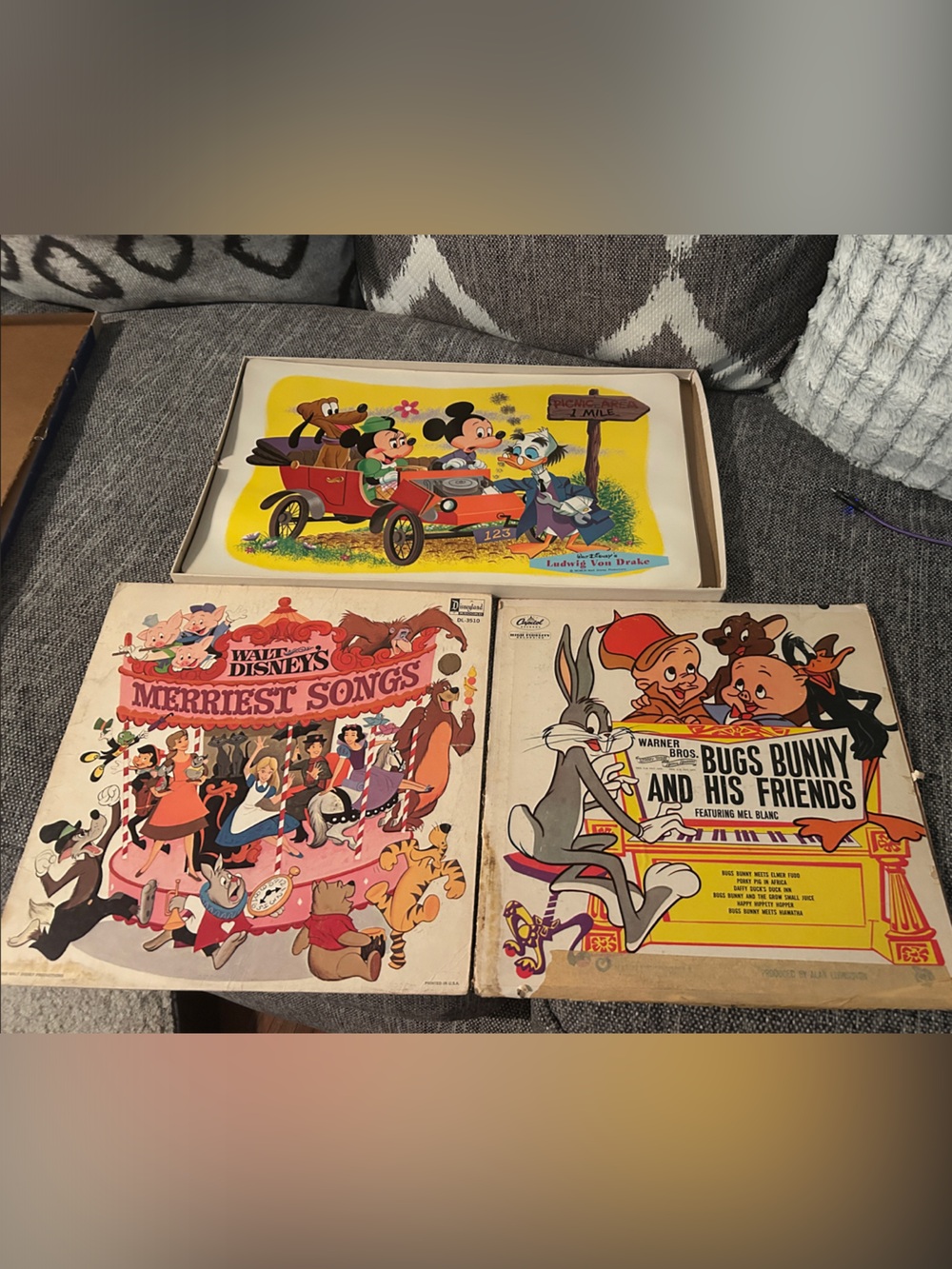 Disney Placemat Set/Disney Merriest Songs/WB Bugs Bunny&Friends Albums